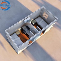 Maisons préfabriquées modulaires pliables à bas prix WinFair Laos pour bungalow en bord de mer / villa de luxe