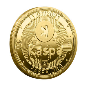 Moneta Commemorativa Kaspa in Stock, Due Stili di Colore, Chip Metallico di Alta Qualità, Elemento per Mining, Data 2021, Logo, Decorazione da Collezione - Product Image 2