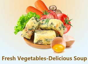 Mélange instantané pour soupe aux œufs, assortiment <span class=keywords><strong>de</strong></span> saveurs avec <span class=keywords><strong>tomate</strong></span>, algues et épinards, 5 sachets (6g chacun), soupe à base d'extraits <span class=keywords><strong>de</strong></span> légumes - Product Image 2