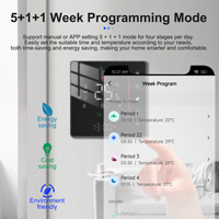 Thermostat intelligent pour chauffage au sol par eau YDD Alexa Google Home Tuya Zigbee, programmable, écran OLED, vanne, connectivité WiFi Android