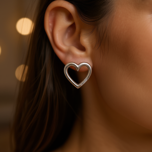 Orecchini a Forma di Cuore per Donna, Gioielli Semplici e alla Moda, Idea Regalo - Product Image 2