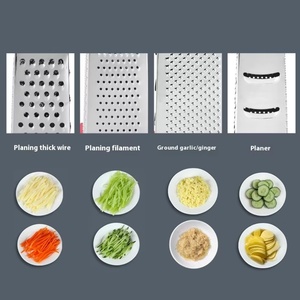 Hot Selling Stainless Steel Wavy Potato Slicer <b>Vegetable</b> Food Slicer with Cheese Grater Multifunction Kitchen Gadget - Product Image 4