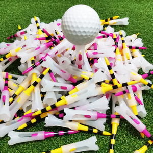 <b>Golf</b> Tees 83mm Soft Plastic Striped Colorful For <b>Golf</b> Practice And Play - Product Image 3