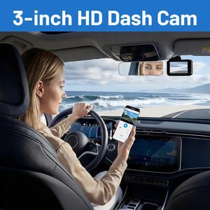 Caméra embarquée WiFi avec microphone et haut-parleur intégrés pour l'enregistrement audio et les commandes vocales, moniteur de tableau de bord Android - Product Image 2