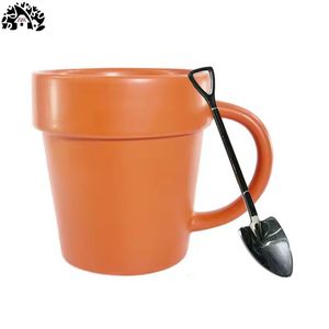 แก้วกาแฟเซรามิกแบบกำหนดเองจากโรงงาน ขนาด 350 มล. แก้วพอร์ซเลนสำหรับคนรักการปลูกต้นไม้ แก้วนมแบบพกพาสำหรับการเดินทาง - Product Image 2