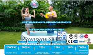สระว่ายน้ำเป่าลม PVC รูปวงรี ขนาดใหญ่ สำหรับผู้ใหญ่และเด็ก หนาพิเศษ พับเก็บได้ กันน้ำ ทนทาน ใช้กลางแจ้งและในบ้าน - Product Image 4