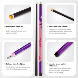 Queue de billard d'entraînement en fibre de carbone à pointe fine de 11,8/12,5 mm, durable, pour les camps d'entraînement au billard - Product Image 3