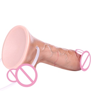 FAAK Silicone Realistic <b>Dildo</b> Inflatable Squirting Penis Buttplug Anal Vaginal Use Penetration Anal Plug Sex Toys for Women - Product Image 3