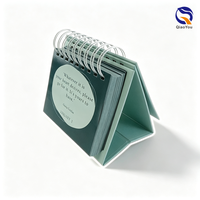 Calendrier de bureau en couleur avec base en bois et reliure spirale, idéal pour le bureau, la maison et l'école – Planificateur mensuel – Vente en gros usine