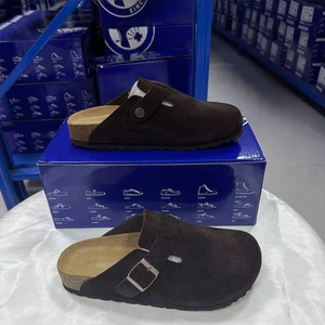 Sandalias <span class=keywords><strong>Birkenstock</strong></span> Unisex de Cuero Genuino, Transpirables, Ligeras, con Plantilla de Corcho, Bordado Plano, Punta Cerrada, para <span class=keywords><strong>Hombre</strong></span> y Mujer - Product Image 5