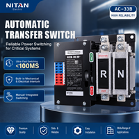 Système de commutation automatique monophasé Nitan WHK-125A/2P PC ATS, interrupteurs ATS, capacité de coupure 6kA, utilisation industrielle et domestique