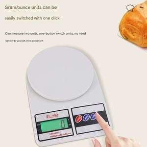 Balance <span class=keywords><strong>de</strong></span> <span class=keywords><strong>cuisine</strong></span> électronique <span class=keywords><strong>de</strong></span> précision unique 10 kg 1g SF-400 avec écran LCD et couvercle, pesée nutritionnelle, alimentée par piles - Product Image 6
