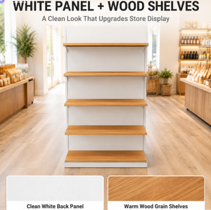 Estante de Exhibición Metálico Blanco Resistente Personalizado al por Mayor para Supermercados, Estante de Hierro de Doble Cara de Carga Ligera Independiente de 10 Niveles para Tiendas - Product Image 3