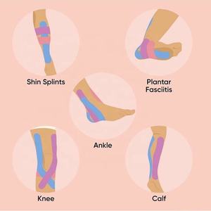 Cinta <span class=keywords><strong>de</strong></span> kinesiología adhesiva impermeable OEM <span class=keywords><strong>para</strong></span> soporte <span class=keywords><strong>de</strong></span> <span class=keywords><strong>rodilla</strong></span>, cinta deportiva <span class=keywords><strong>para</strong></span> recuperación muscular - Product Image 5