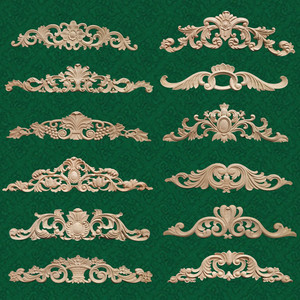 Gỗ đính góc onlay trang trí DIY gỗ chạm khắc không sơn đề can khắc decal cho đồ nội thất - Product Image 5