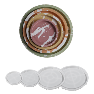 Grand moule en silicone pour résine INTODIY, pour pot à bougie, plat, plateau, décoration d'intérieur, moules d'artisanat en époxy, emballé en <span class=keywords><strong>sac</strong></span> - Product Image 1