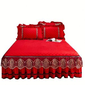 Roupas de Cama de Luxo Estilo Europeu, Colchas com Renda, Saia de Cama, Fronhas de Veludo Cristal, Tamanhos King e <span class=keywords><strong>Queen</strong></span>, Têxteis para o Lar - Product Image 6