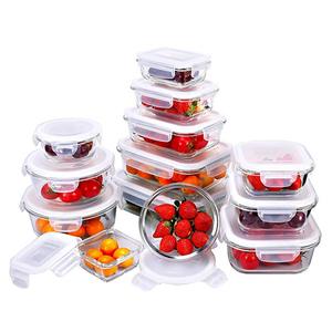 Khóa nắp cao Borosilicate thủy tinh thực phẩm container lò Bát đặt kính - Product Image 3