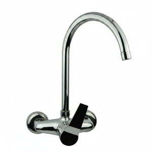 Robinet monocommande moderne NK12 avec débit contrôlé, à poser sur le plan, pour salle de bain, en laiton poli, avec cartouche de valve, entre-axes 4 pouces, garantie 2 ans - Product Image 2