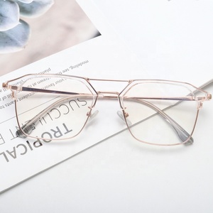 <strong>Bril</strong> Frames Fengchao Fabrikant Half Wenkbrauw Metalen Vierkante Optische Frames <strong>Bril</strong> Anti Blauw Licht <strong>Bril</strong> Voor Unisex - Product Image 4