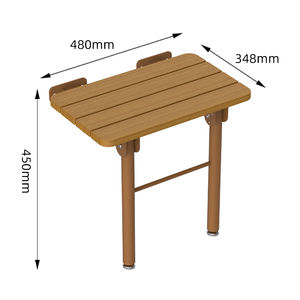 현대식 원목 접이식 스툴 미끄럼 방지 샤워 화장실 의자 입구 신발 갈아 신는 다목적 고급 내구성 - Product Image 6