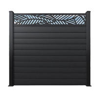 Panel de Cerca WPC Tradicional y Moderno Resistente a Bajas Temperaturas, con Grano de Madera 3D, Ignífugo, Impermeable, Insonorizante, Compuesto para el Hogar
