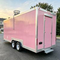 Camion de restauration mobile entièrement équipé pour la vente de glaces, glaces pilées, beignets, desserts et fast-food