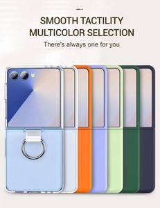 Vente en gros Offre Spéciale 2025 nouvel anneau simple sensation de <span class=keywords><strong>peau</strong></span> laque anti-rayures étui de téléphone à rabat pour Samsung Flip 7 6 5 4 3 - Product Image 2