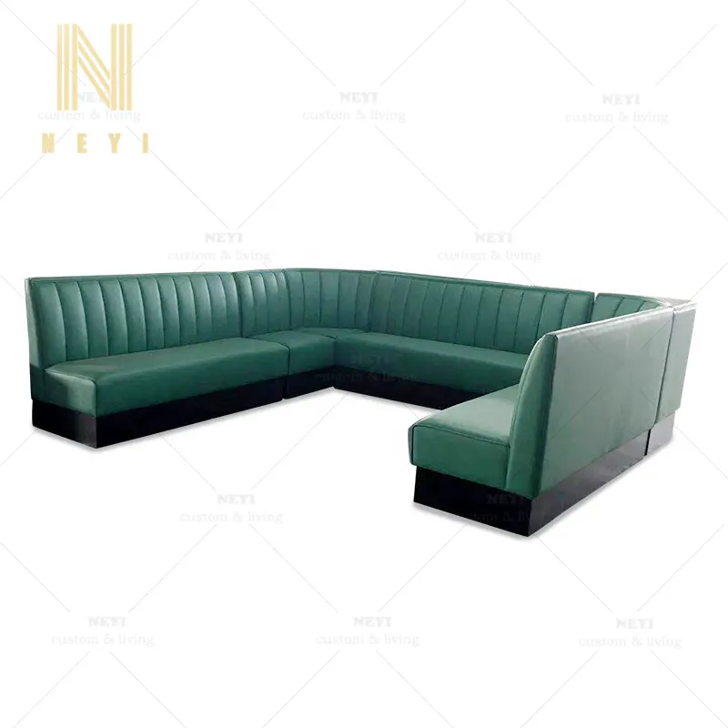 BT668 2021 Dining Room Sets Green Restaurant Sofa Booth Seating