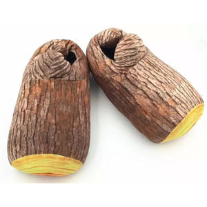 Chaussons d'hiver chauds et amusants en peluche, design bûche d'arbre, pour femmes et hommes - Product Image 3