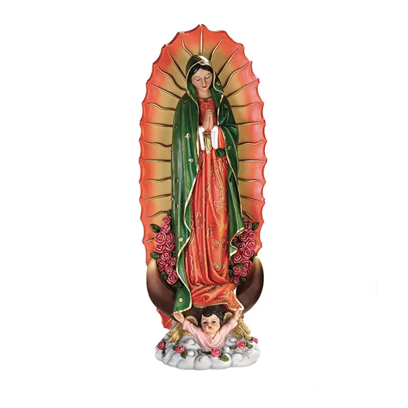 Estatua grande hecha a mano para decoración de jardín, Estatua de la Virgen de Guadalupe, María, religiosa