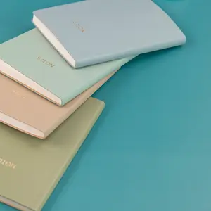 Hochwertige Morandi Farbe A6 A5 PU Leder Notizen Buch mattes Leder Journal Notizbuch für Schüler Schul bedarf Briefpapier