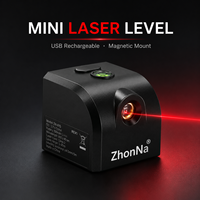 Niveau laser à faisceau rouge ZhonNa, rechargeable par USB, outils de mesure portables, support magnétique, visée de positionnement pour l'alignement intérieur et extérieur