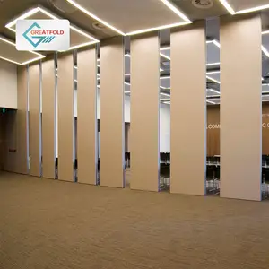 Tek Panel hareketli duvar bölmesi hareketli geri çekilebilir bölüm sürgülü toplantı kongre salonu işletilebilir bölme duvar
