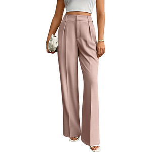 <span class=keywords><strong>Pantaloni</strong></span> da <span class=keywords><strong>Donna</strong></span> <span class=keywords><strong>a</strong></span> Vita Alta in <span class=keywords><strong>Velluto</strong></span> <span class=keywords><strong>a</strong></span> <span class=keywords><strong>Coste</strong></span>, Tinta Unita, Casual, Traspiranti, Vestibilità Ampia, Gamba Dritta, per Completo da Lavoro Autunnale - Product Image 2