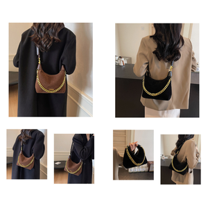 Sac à bandoulière en daim rétro <span class=keywords><strong>français</strong></span> de niche, élégant et polyvalent, pour la vente en gros transfrontalière - Product Image 6