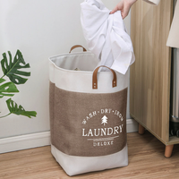 Panier à linge pliable grande capacité en tissu tressé écologique et durable, sac de rangement moderne pour vêtements, idéal pour la salle de bain et l'organisation de la maison