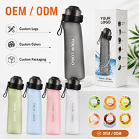Bouteille d'eau aromatisée en plastique PP de qualité alimentaire 650 ml avec logo personnalisé, saveur fruitée, pour la gym et les voyages