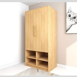 ZS Hengsheng Wardrobe Rubberwood <b>Hinged</b> Door Elderly Storage Bedroom Furniture - Product Image 3