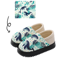 Pantoufles d'hiver personnalisées en coton pour couple, semelle extérieure en EVA, doublure en peluche, légères, tendance, pour la maison, assorties pour les fêtes