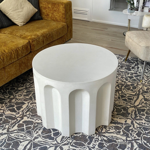 Vietnam OEM Table d'appoint de salon moderne Table basse ronde de jardin simple décoration de salon de bureau de club Table basse en béton - Product Image 5