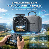 RadioMaster TX16S MK3 MAX, Transmisor RC con Pantalla Táctil de Fibra de Carbono, ELRS Gemini X EdgeTX AG02, Control Remoto con Gimbal CNC Hall