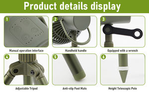 Hebron personnalisé 10000mAh USB Recharge <span class=keywords><strong>Mini</strong></span> ventilateur de refroidissement Portable Flexible trépied bébé poussette vélo avec Installation au sol - Product Image 5