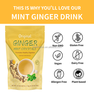 Thé instantané au <span class=keywords><strong>miel</strong></span>, citron, <span class=keywords><strong>menthe</strong></span> <span class=keywords><strong>et</strong></span> gingembre, marque distributeur, très demandé, thé aux herbes cristallisées au goût sucré en sachets - Product Image 4