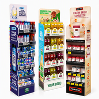 Présentoir de sol en mousse PVC OEM ODM FSDU pour merchandising en magasin de boissons, vins et suppléments