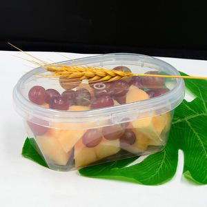 Contenedor ovalado reutilizable de plástico transparente, caja apilable para llevar para aperitivos en movimiento para ensalada de frutas, yogur, pastel, <span class=keywords><strong>Sushi</strong></span> - Product Image 4