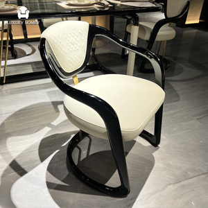 Hiện Đại Độc Đáo Hình Chữ Nhật Hình Dạng Gỗ Verneer Màu Đen Bàn Ăn Với 6 Ăn Ghế Hình Chữ Nhật Ăn Bộ - Product Image 6