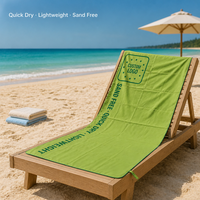 Serviette de plage en polaire double face avec logo personnalisé, 200 GSM, sans sable, séchage rapide, légère, impression personnalisée, OEM, vente en gros