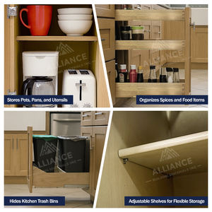 Gabinetes de Cocina con Base para Estantería BBC36-12 en Roble Blanco |   Gabinetes RTA para proyectos inmobiliarios estadounidenses |   Gabinetes para esquina de cocina - Product Image 5