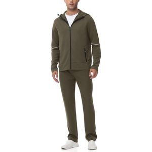 Ensemble de survêtement 2 pièces Rdruko pour homme – Ensemble de jogging athlétique décontracté avec capuche entièrement zippée, coupe-vent, idéal pour la gym et l'entraînement - Product Image 3